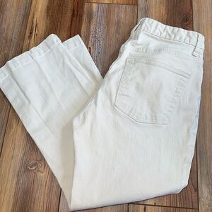 GAP boot cut capri size 6 cream jeans with stretch